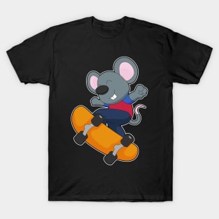 Mouse Skater Skateboard Sports T-Shirt